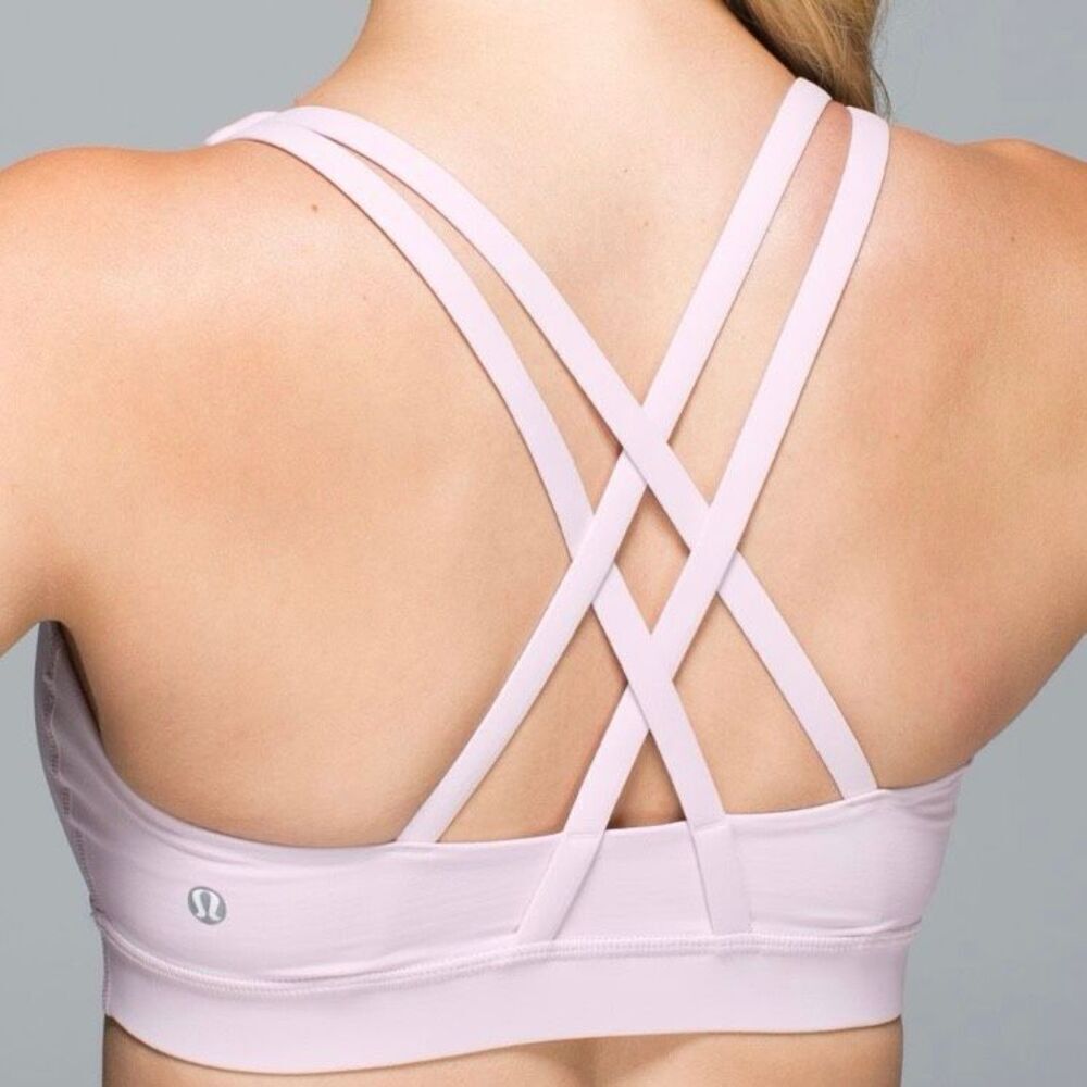 Lululemon Energy Strappy Sports Bra Blush Pink Size 8 W2540S
